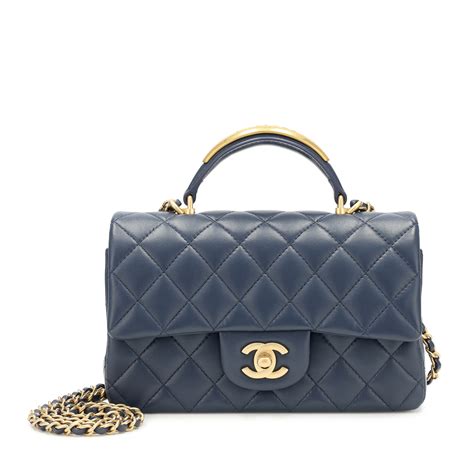 chanel navy gold corner details seasonal